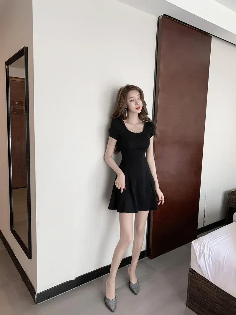 Robe Ligne A Manches Courtes Élégante - Masko shop