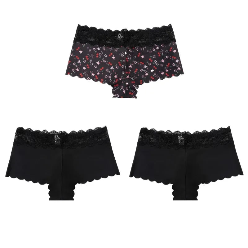 Culottes Léopard Dentelle - Lot 3 Pièces - Masko shop