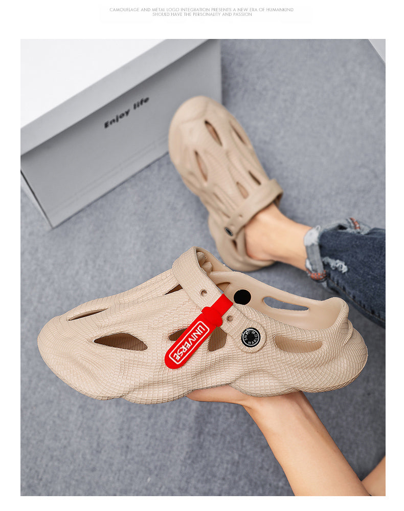 Pantoufles d'été pour hommes, sandales d'extérieur à plateforme confortable, pantoufles de plage, tongs d'intérieur pour la maison, chaussures de salle de bain, 2023