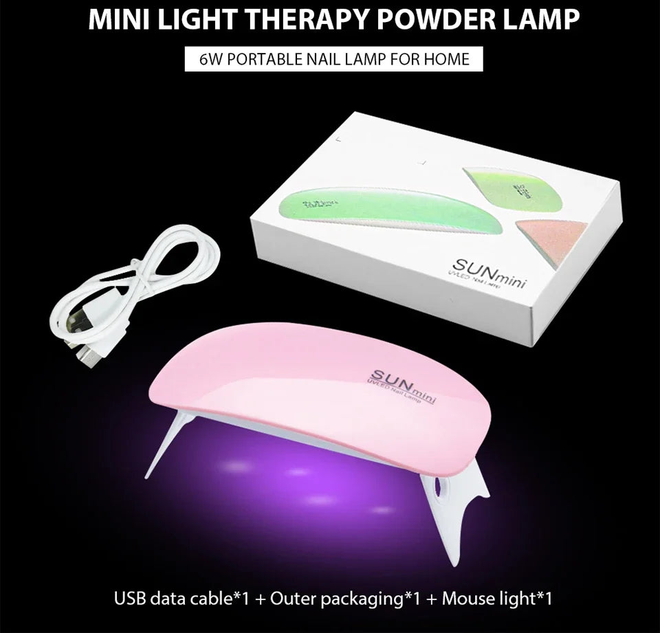 Kit d'ongles en acrylique, Kit de poudre acrylique avec lampe à ongles, colle à ongles en acrylique, poudre à paillettes, Kit d'outils d'art des ongles