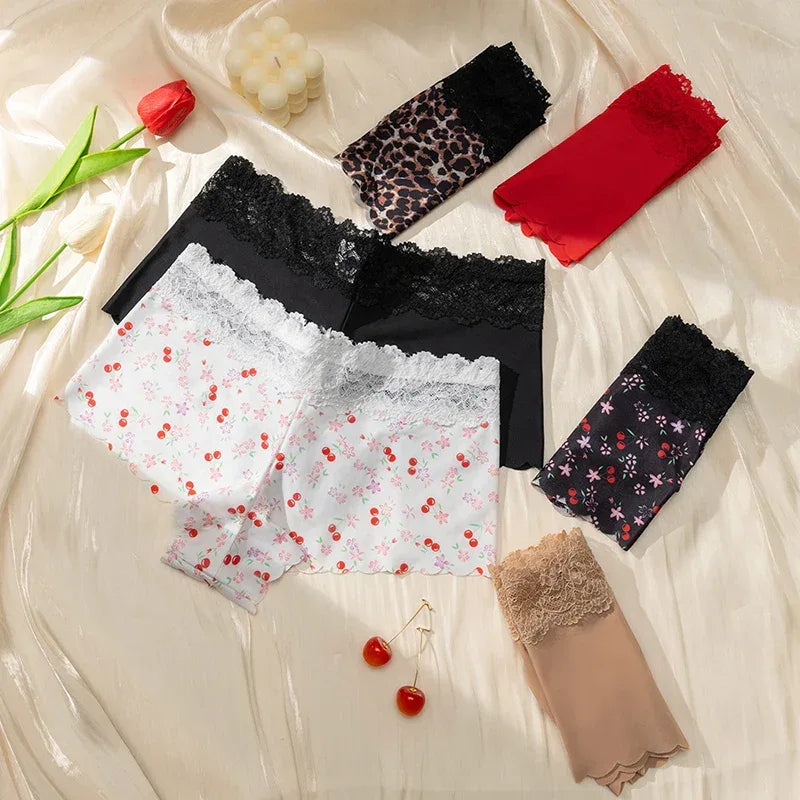 Culottes Léopard Dentelle - Lot 3 Pièces - Masko shop