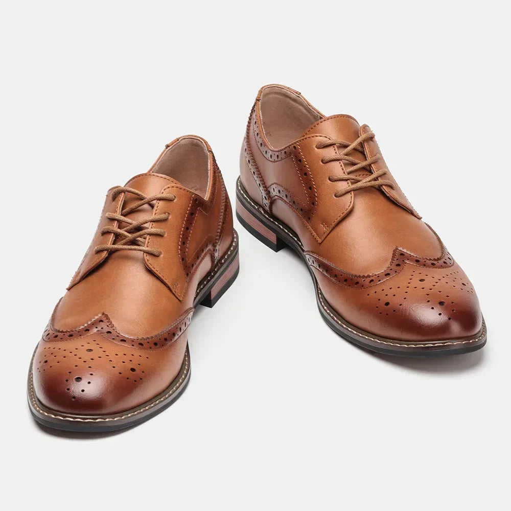 Chaussures Brogue Habillées en Cuir - Taille 7-13 - Masko shop