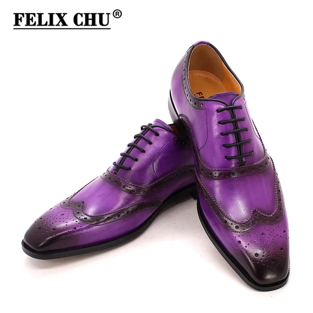 Chaussures Oxford Cuir Brogue - Taille 7-12 - Masko shop