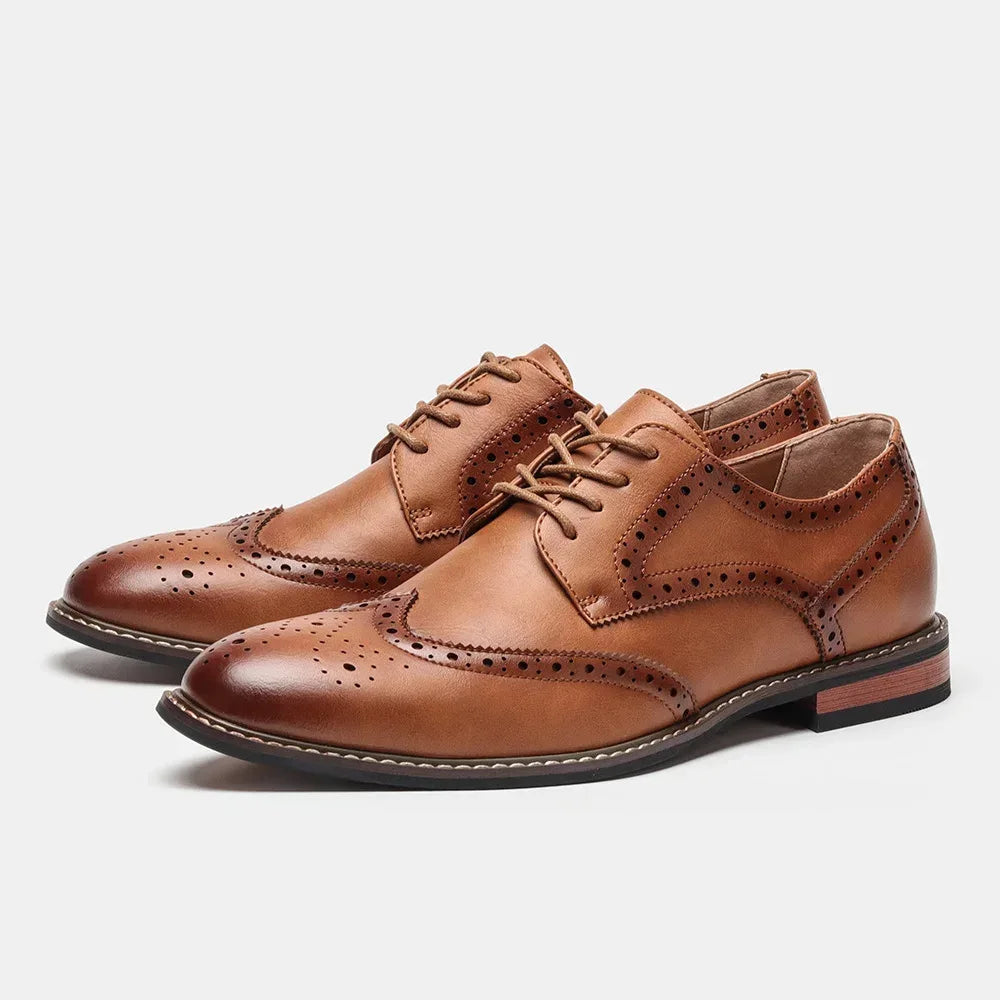 Chaussures Brogue Habillées en Cuir - Taille 7-13 - Masko shop
