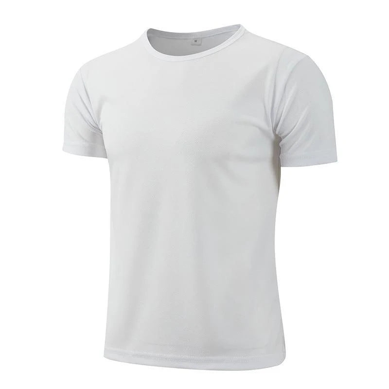Men's White Breathable Sports T-Shirt