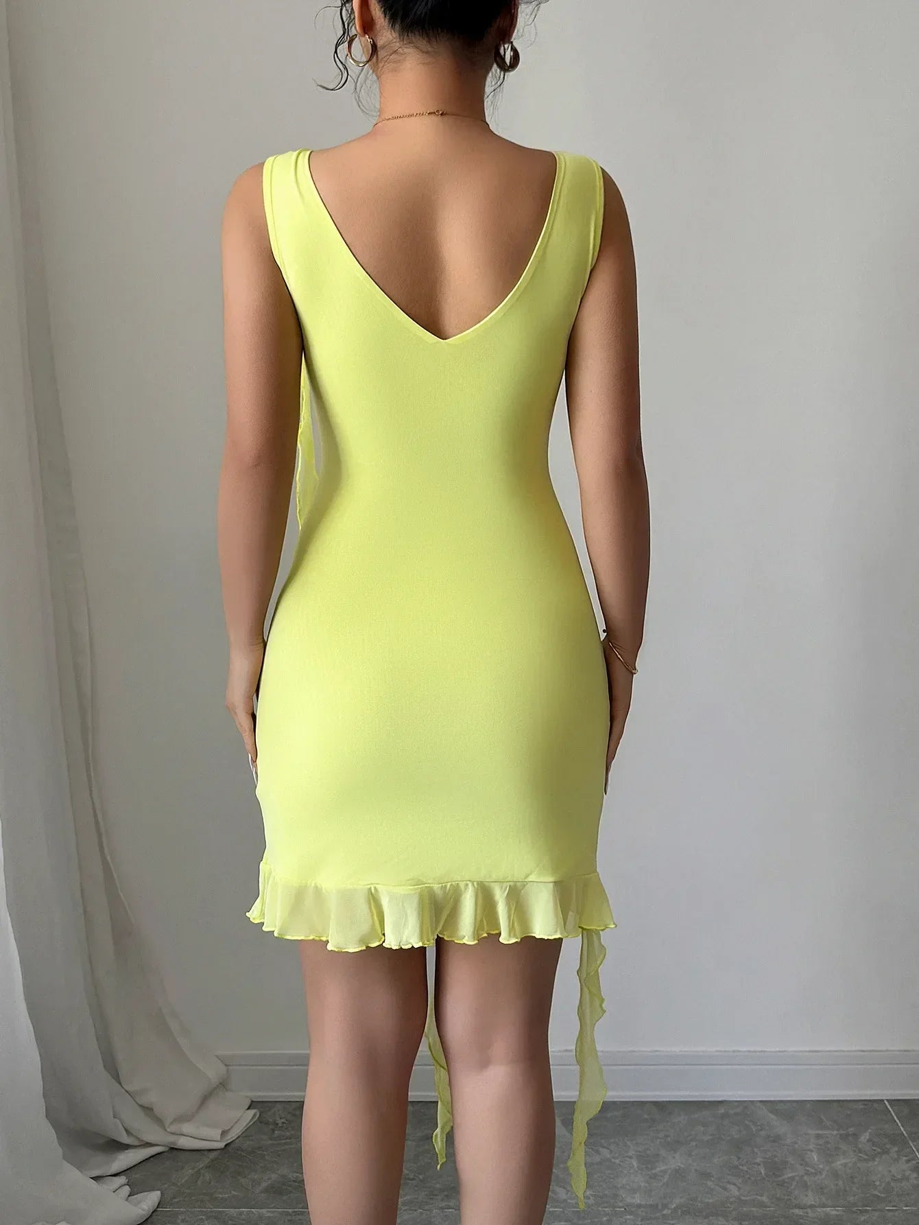 Robe Plage Volants Dos Nu Sexy - Masko shop