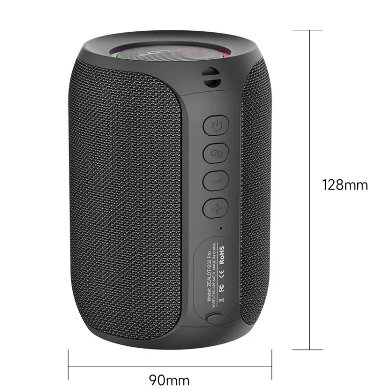 Haut-Parleur Bluetooth ZEALOT S32PRO - LED - Étanche - Masko shop