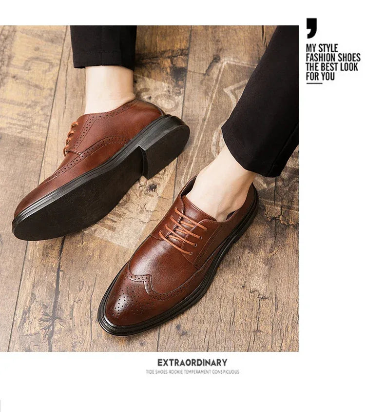 Chaussures Brogues Cuir - Bureau & Mariage - Masko shop