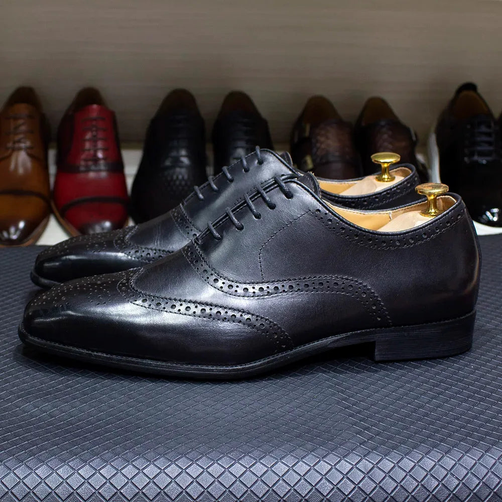 Chaussures Oxford Cuir Brogue - Taille 7-12 - Masko shop