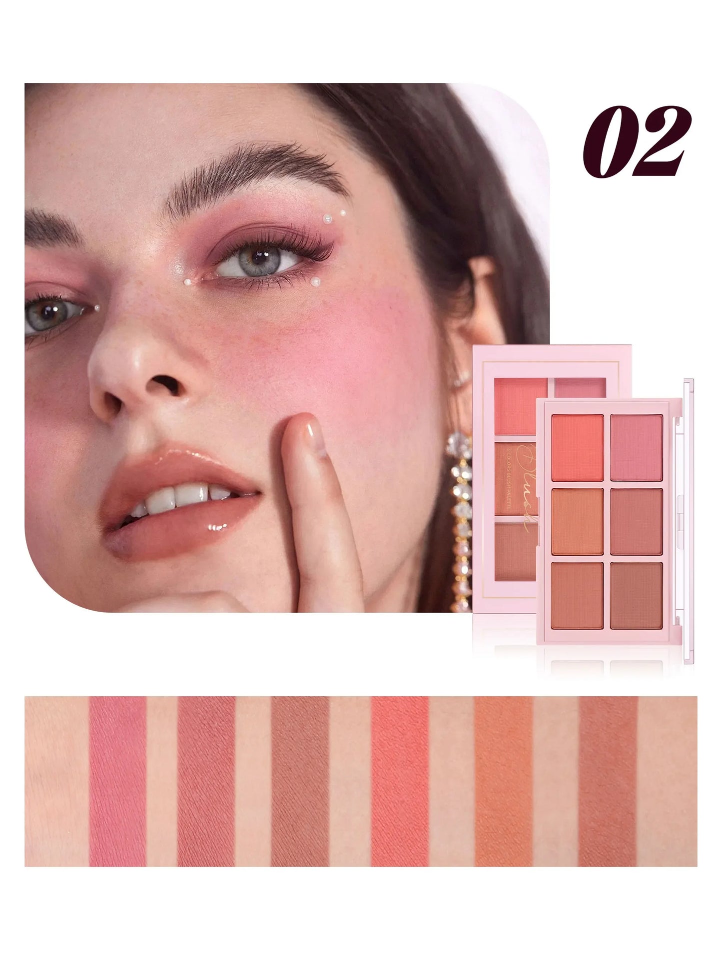 Palette Blush Longue Tenue - Finition Velours - Masko shop