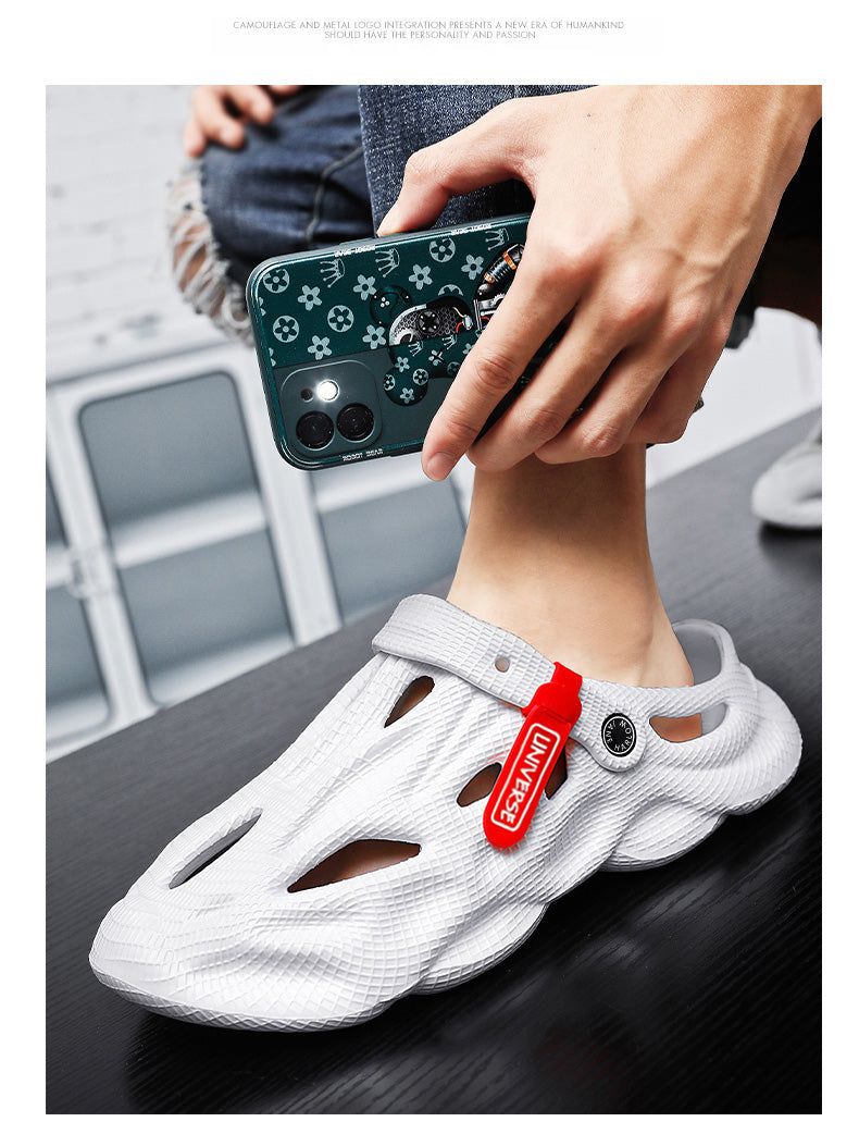 Pantoufles d'été pour hommes, sandales d'extérieur à plateforme confortable, pantoufles de plage, tongs d'intérieur pour la maison, chaussures de salle de bain, 2023