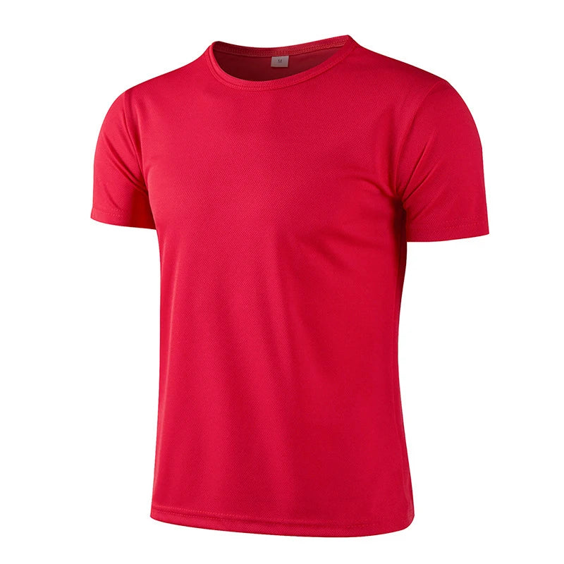 Men's White Breathable Sports T-Shirt