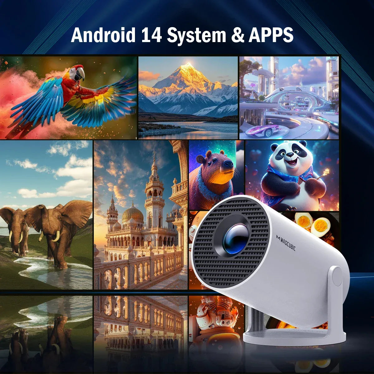 Projecteur HY300 Pro 8K Android 14 WiFi6 - Masko shop