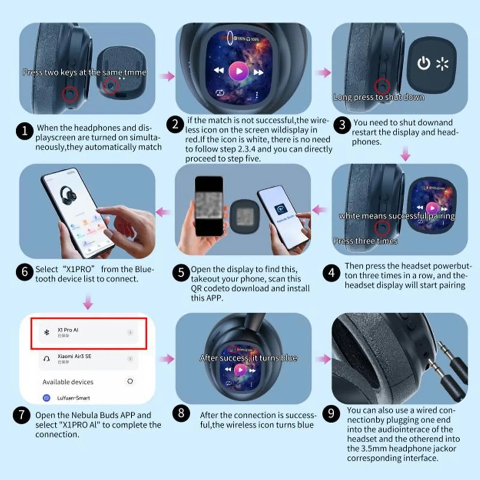 Casque Bluetooth HD Traduction AI - Masko shop