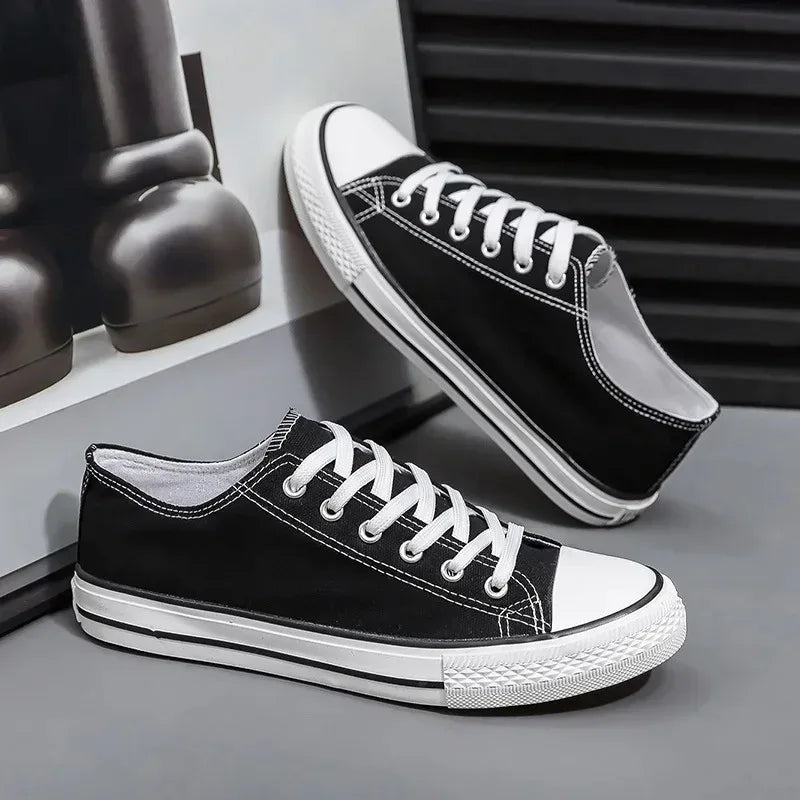 Baskets Basses Toile Noires - Unisexe - Masko shop