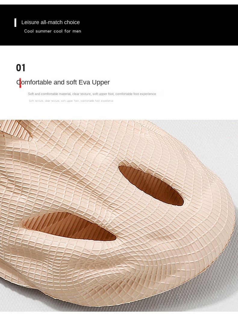 Pantoufles d'été pour hommes, sandales d'extérieur à plateforme confortable, pantoufles de plage, tongs d'intérieur pour la maison, chaussures de salle de bain, 2023