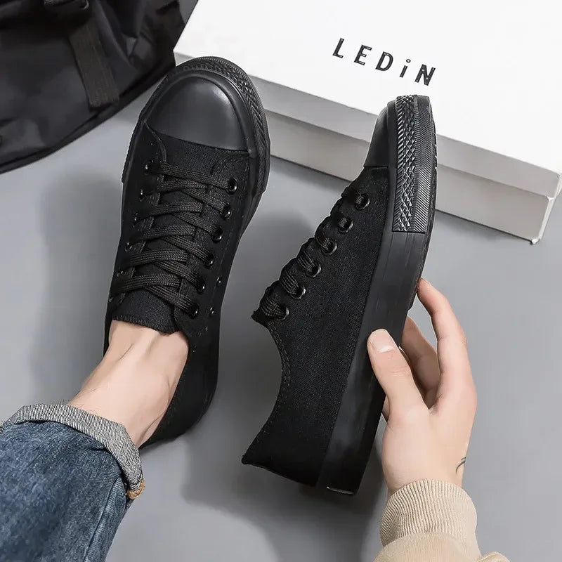 Baskets Basses Toile Noires - Unisexe - Masko shop