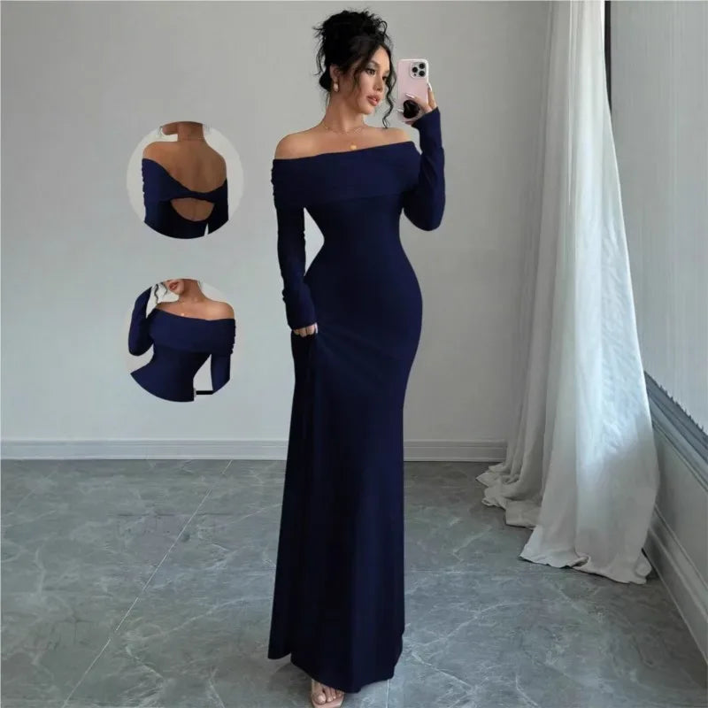 Robe Blanche Asymétrique Dos Nu - Masko shop