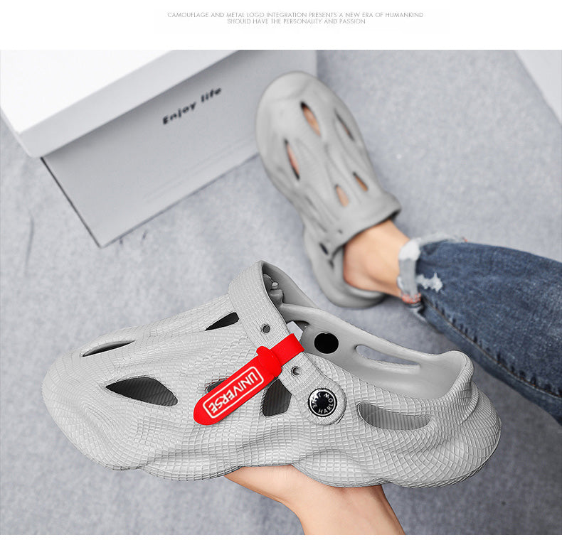 Pantoufles d'été pour hommes, sandales d'extérieur à plateforme confortable, pantoufles de plage, tongs d'intérieur pour la maison, chaussures de salle de bain, 2023