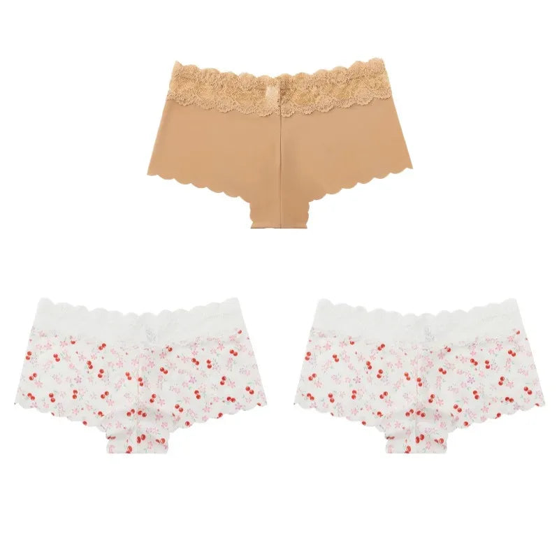 Culottes Léopard Dentelle - Lot 3 Pièces - Masko shop
