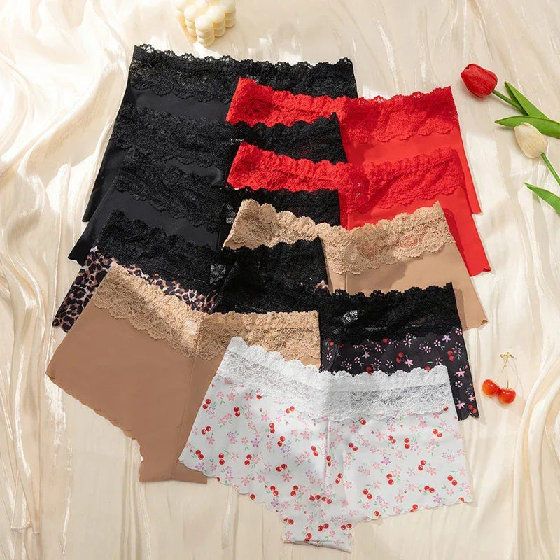 Culottes Léopard Dentelle - Lot 3 Pièces - Masko shop