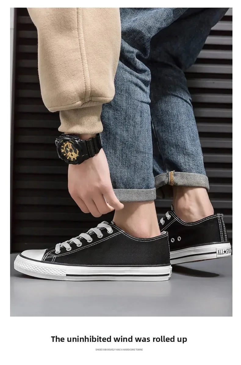 Baskets Basses Toile Noires - Unisexe - Masko shop